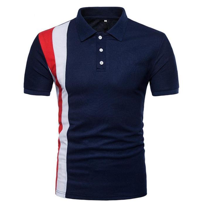 Men'S Casual Fashion Breathable Multicolor Polo Shirt C