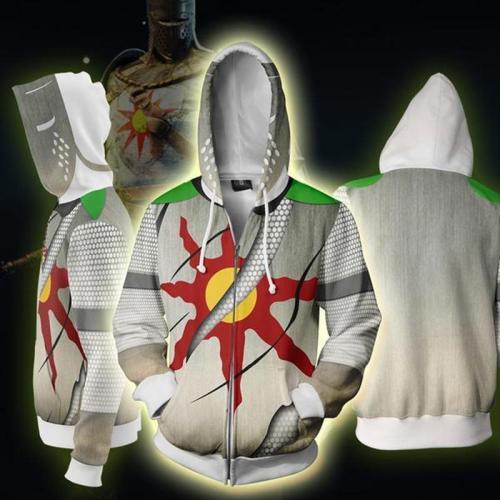 Dark Souls Game Amiibo Praise Sun Cosplay Unisex 3D Printed Hoodie Sweatshirt Jacket With Zipper