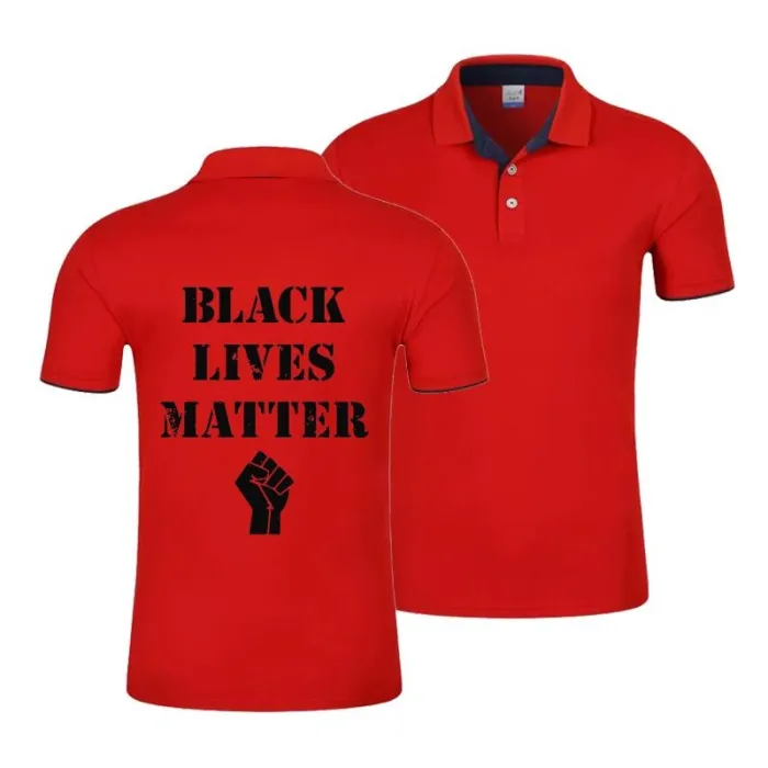 Black Lives Matter Artwork Men  T-Shirts Mens  T-Shirt Cotton Polo