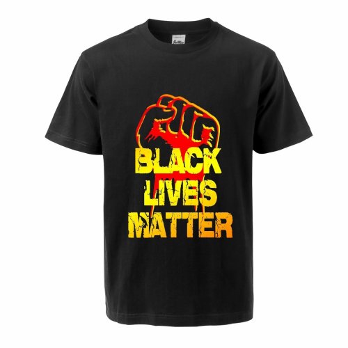 Black Lives Matter Tees  Summer Men O-Neck Tees Black T-Shirt