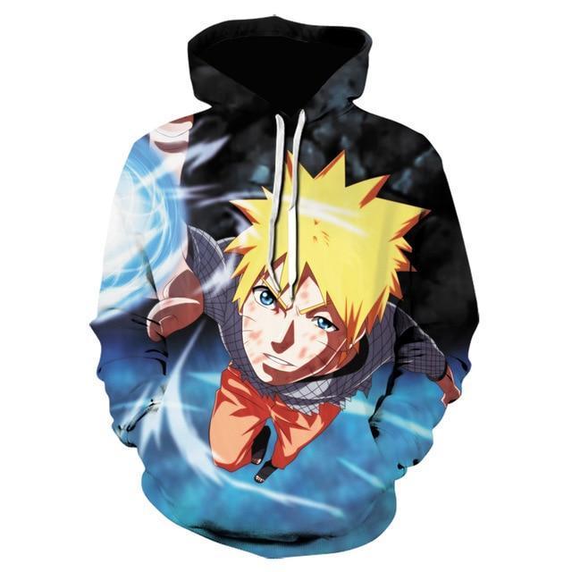 Harajuku Anime Hoodies Naruto Atake Kakashi 3D Printing Pullover Sweatshirt