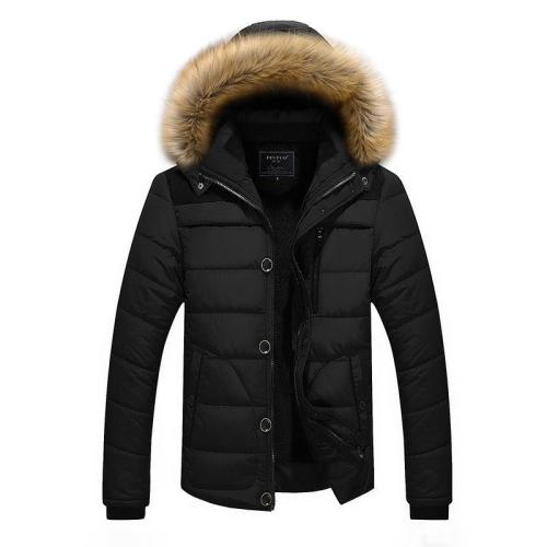 Manswears Down Coat Outdoor Warm Winter Thick Faux Fur Outwear