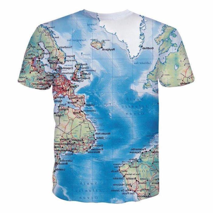 World Map 3D T-Shirt