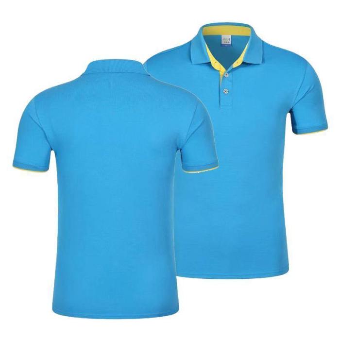 Men'S Breathable Multicolor Casual Cotton Polo Tops