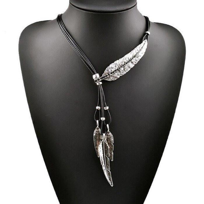 Trendy Bohemian Feather Necklace
