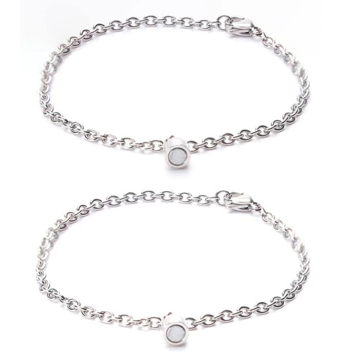 2Pcs O-Shaped Magnetic Couples Bracelet Set