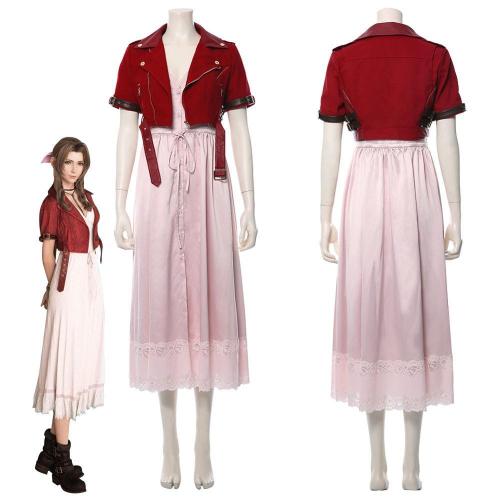Ff 7 Final Fantasy Vii Aerith Gainsborough Cosplay Costume Adult Women Girls Dress Halloween Carnival Coostumes