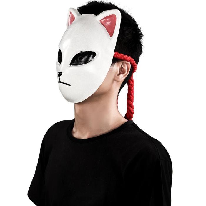 Demon Slayer Sabito Mask Masquerade Halloween Party Costume Props Cosplay Latex Masks Helmet