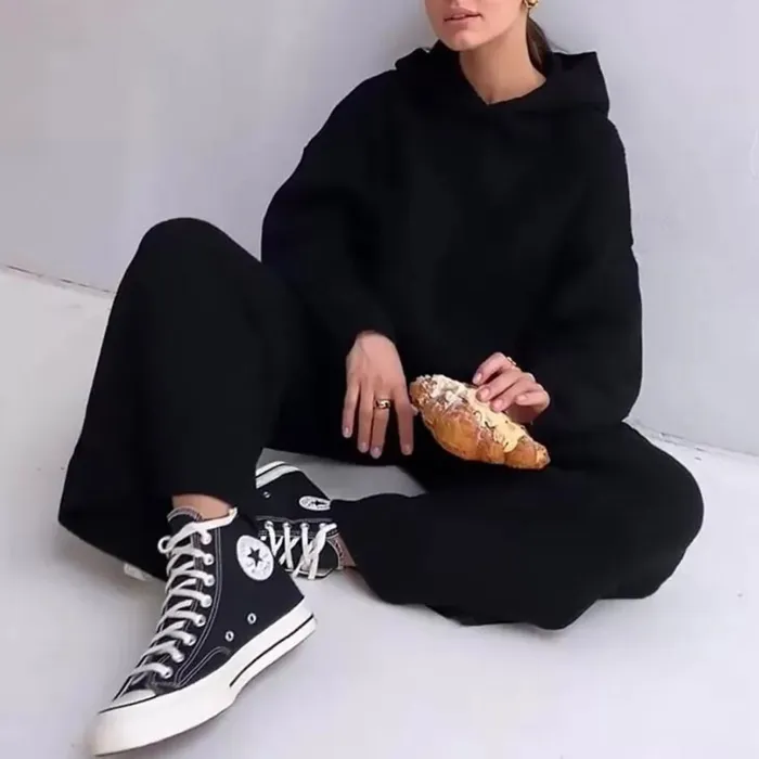 Sweatsuits For Women Plus Size Hoodie Wide Leg Pants Loungewear Set
