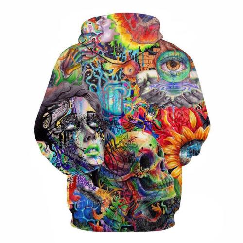 Psychedelic Paint 3D Hoodie