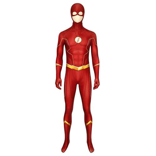 Flash Barry Allen The Flash Season 6 Jumpsuit Cosplay Costume -
