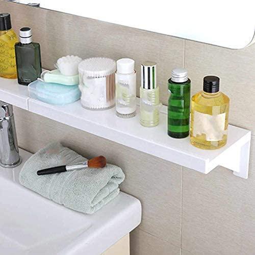 Bathroom Shelf Wall Mounted Punch Free Storage Rack (2Pcs)