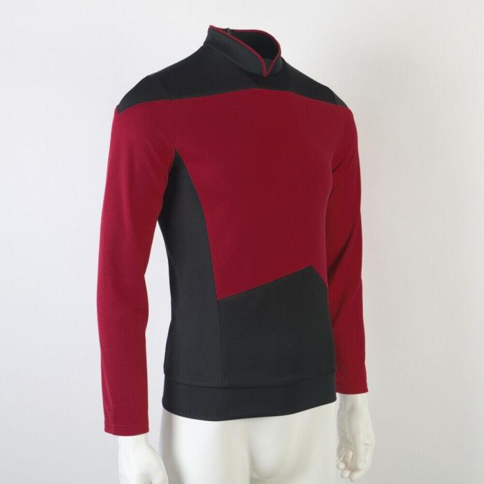 Star Trek The Next Generation  Tng Picard Cosplay Uniform Top Shirt