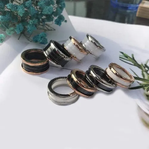 High-Fashion Wide Ceramic Rings