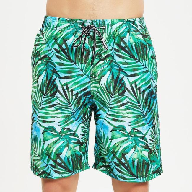 Summer Printed Beach Swim Board Shorts