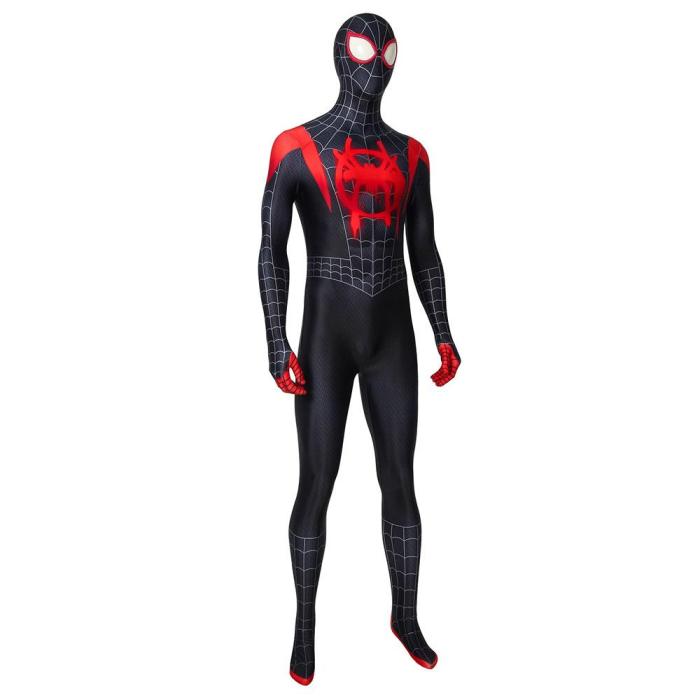 Spider-Man Miles Morales Spider-Man: Into The Spider-Verse Jumpsuit Cosplay Costume -