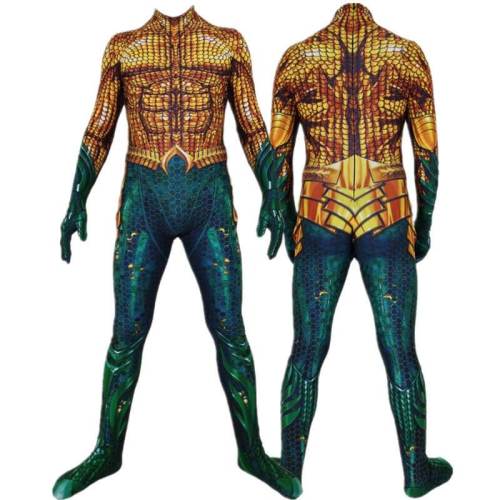 Aquaman Arthur Curry Cosplay Costume Zentai Bodysuit Jumpsuit Suit
