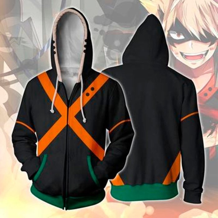 3D Harajuku Cartoon Hoodies Men Fashion Casual Anime Men Hoodie Cosplay Costume Streetwear Sweatshirt Zipper Top Jacket