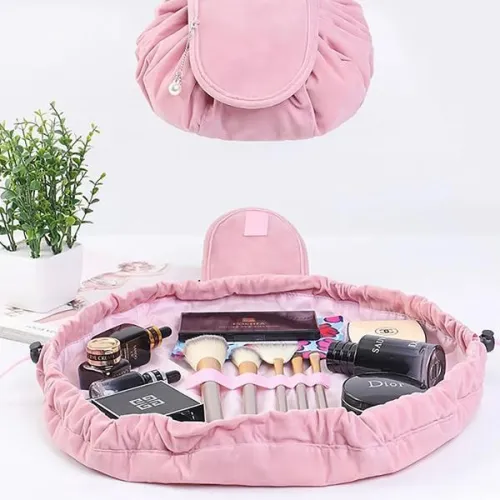 Drawstring Velvet Cosmetic Bag