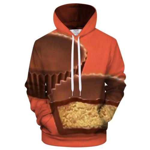 Orange Peanut Butter Cup 3D Sweatshirt Hoodie Pullover