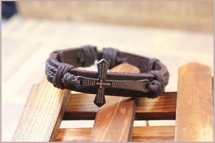 Simple Vintage Cross Bracelet