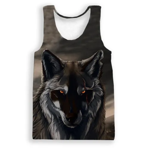 Wolf Stare 3D Tank Top