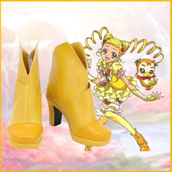 Yes! Pretty Cure 5- Kasugano Urara Boots Halloween Costumes Accessory Custom Made Cosplay Shoes