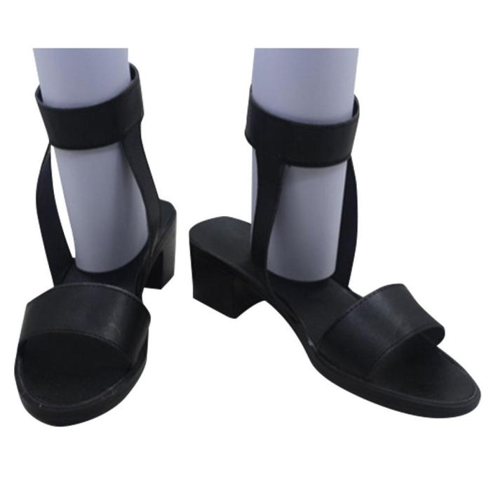 Tsunade From Naruto Halloween Black Cosplay Shoes