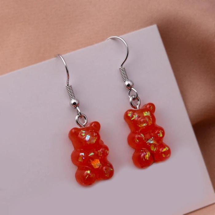 Cute Gummy Bear Dangle Earrings