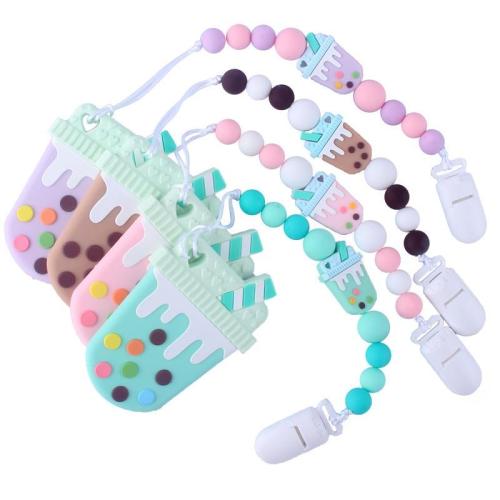 Bubble Tea Paci Clip & Teether