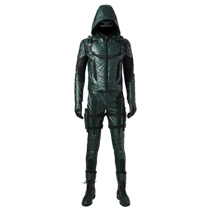 Oliver Queen Arrow Green Arrow Season 5 Cosplay Costume - Not Including Boots