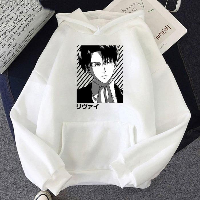 Anime Japan Attack On Titan Sweatshirt Levi Ackerman Pullover Wram Shingeki No Kyojin Casual Loose Hoodie