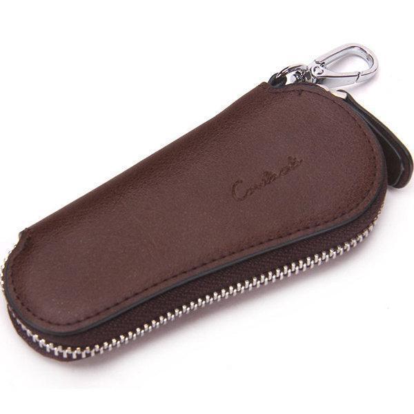 Men Genuine Leather Vintage Outdoor Casual Key Bag