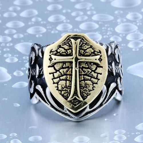 Crusader Shield Steel Ring
