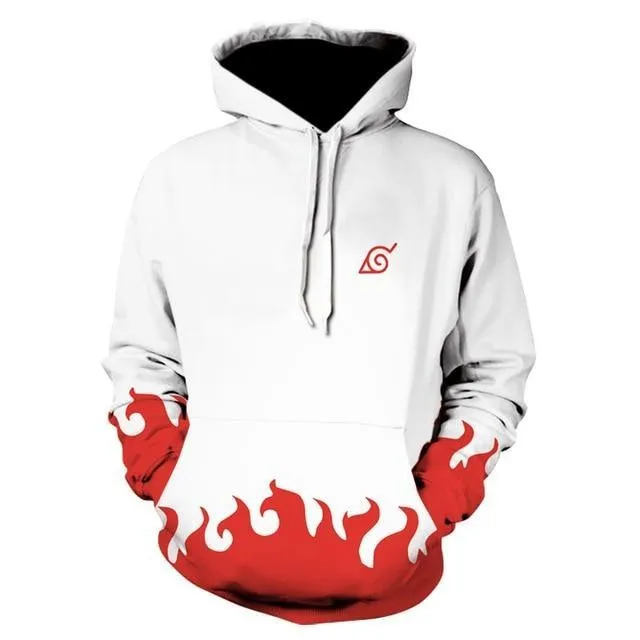 Harajuku Anime Hoodies Naruto Atake Kakashi 3D Printing Pullover Sweatshirt