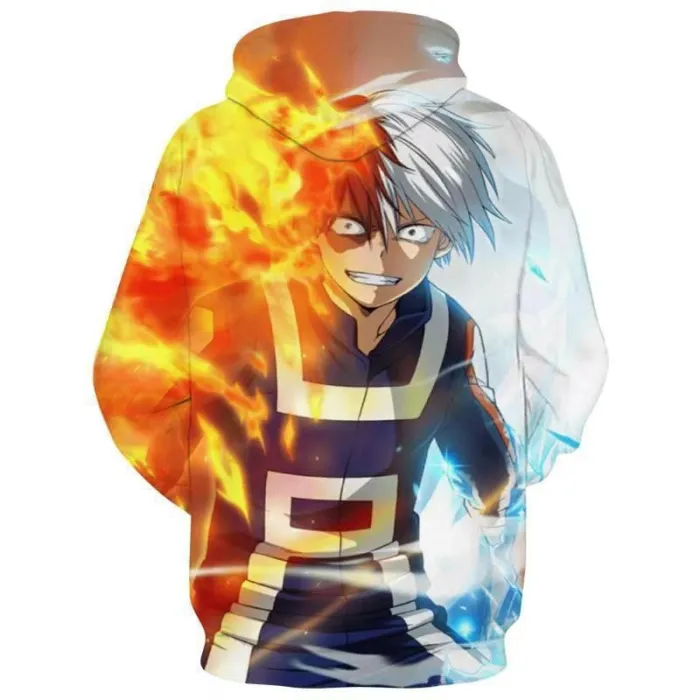My Hero Academy Anime Todoroki So  Cosplay Unisex 3D Printed Hoodie Sweatshirt Pullover
