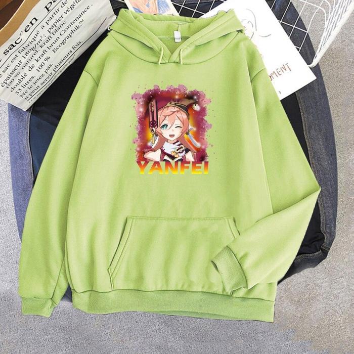 Genshin Impact Hoodie Yan Fei Women  Game Oversize Sweatshirt Unisex Harajuku Casual Pullover