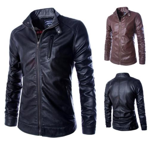 Casual Slim Leather Jacket