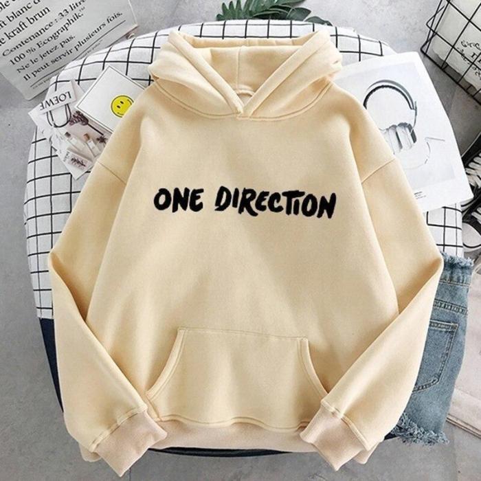 Letters Sweatshirt Plus Size Hoodie  Harry Styles Graphic One Direction Merch Harajuku Pullover