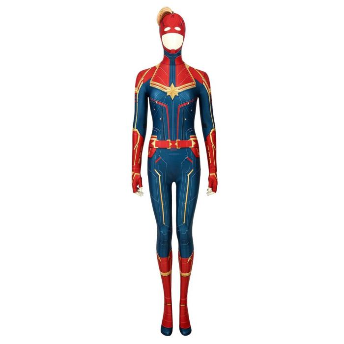 Carol Danvers Jumpsuit Cosplay Costume -