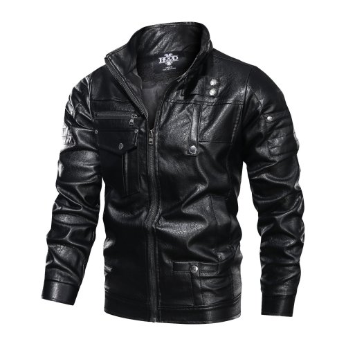 Mens Fashion Slim Fit Leather Jacket