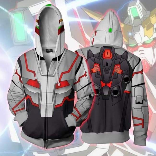 Gundam Seed Anime Blitz Cosplay Unisex 3D Printed Hoodie Sweatshirt Jacket With Zipper
