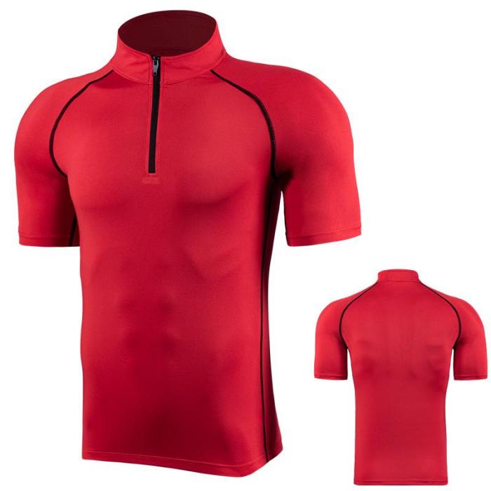 Men'S Fitness  High Elasticity Quick Dry Shirts Clothing