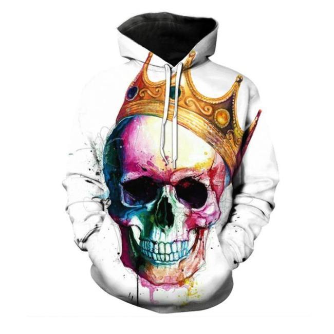 Skull King 3D Sweatshirt Hoodie Pullover