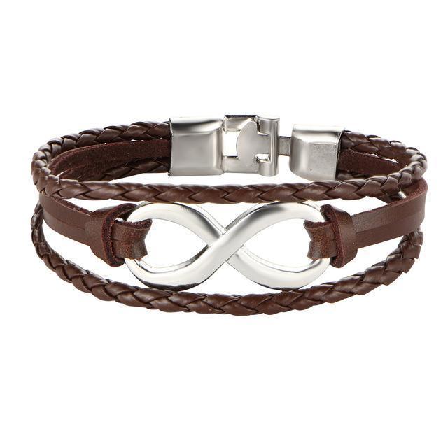 Tie Of Infinity Leather Bracelet