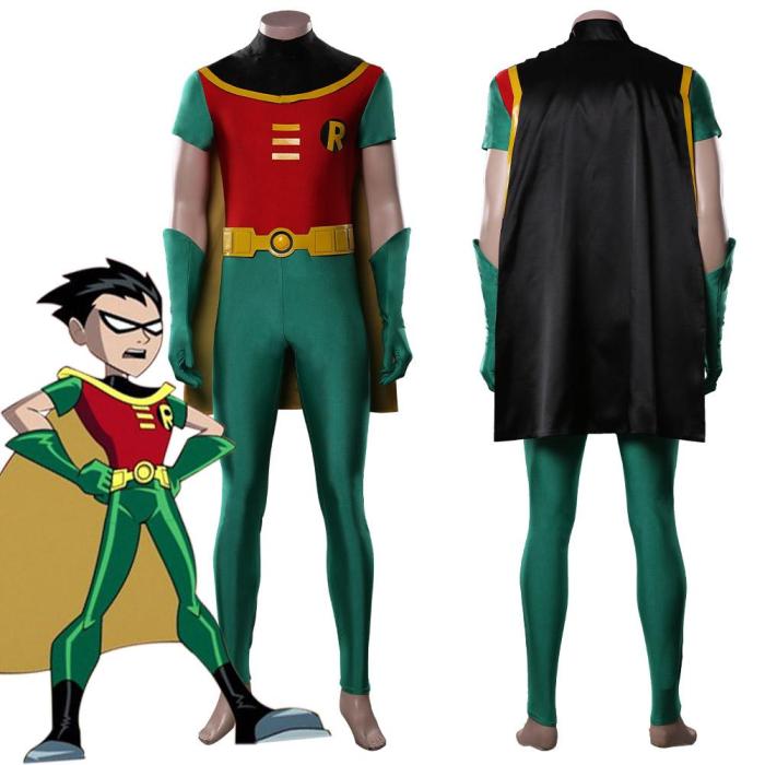 Teen Titans Robin Jumpsuit Outfits Halloween Carnival Costume Cosplay Costume