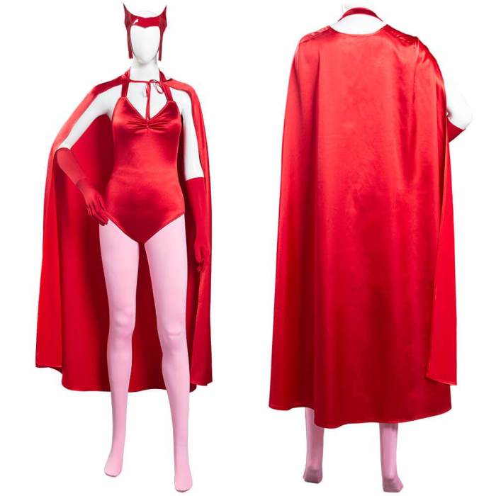 Wandavision Scarlet Witch Wanda Maximoff Cosplay Costumes