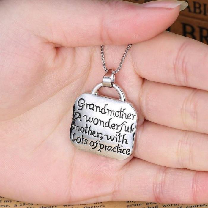 Engraved Grandmother Necklace