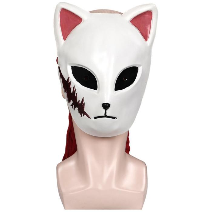Demon Slayer Sabito Mask Masquerade Halloween Party Costume Props Cosplay Latex Masks Helmet