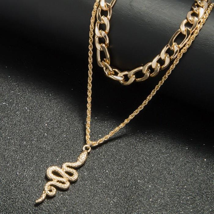 Multiple Snake Chains Necklace